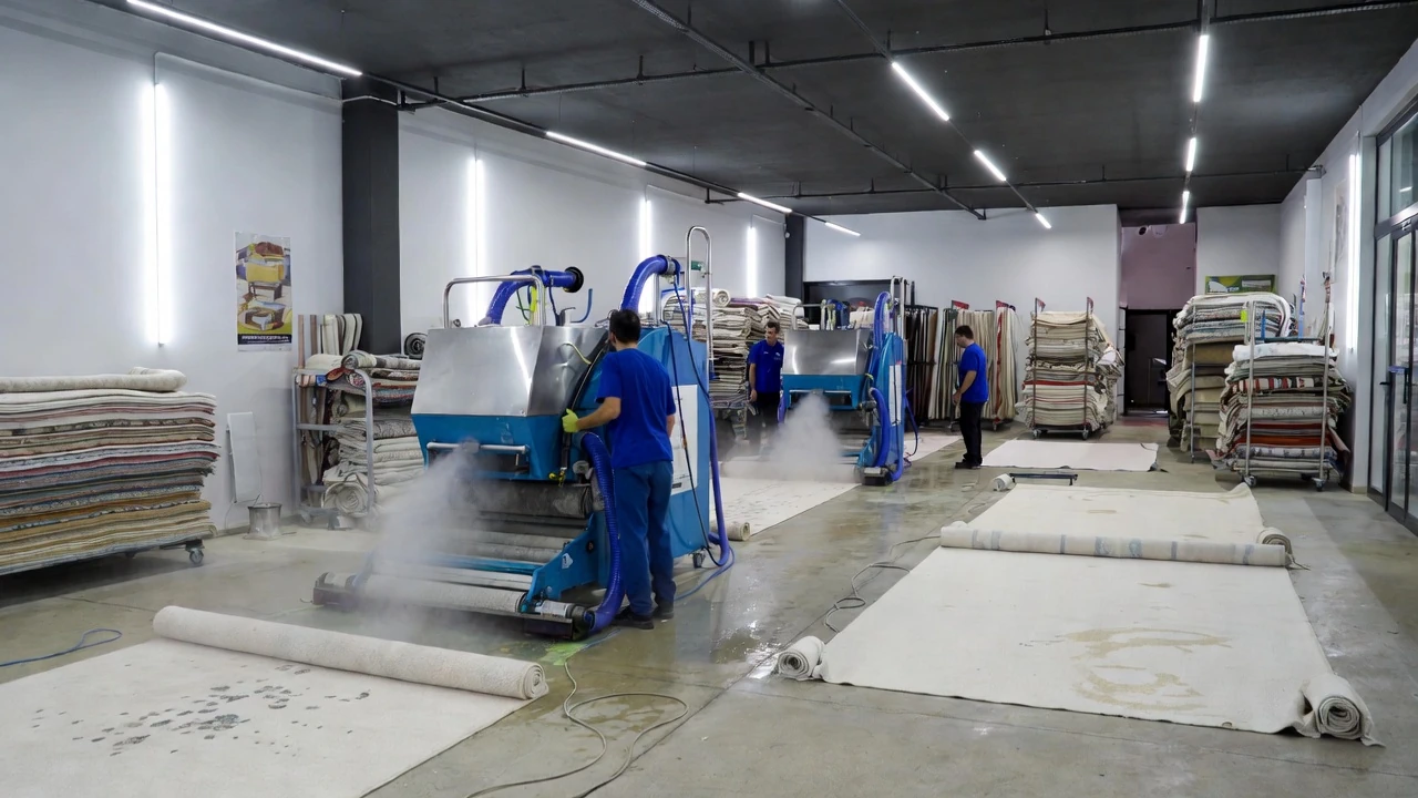 Εγκαταστάσεις ταπητοκαθαριστηρίου Bubble Carpet Περιστέρι Αθήνα